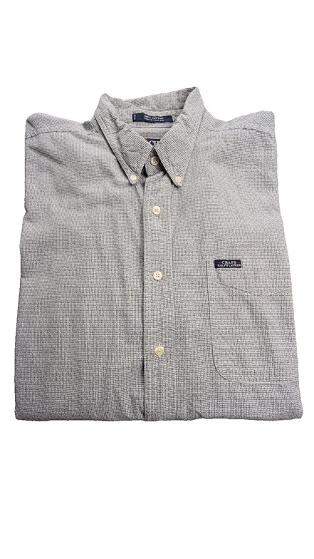 Chemise Chaps Ralph Lauren L carreaux blanc gris shirt button down