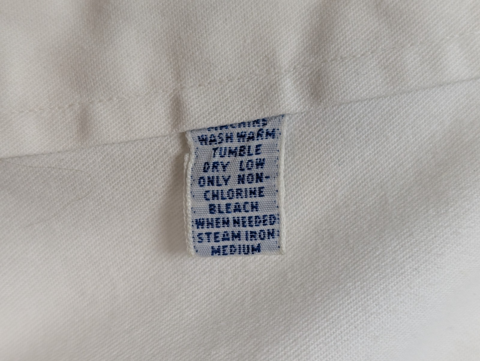 Chemise Ralph Lauren Blanche Logo Bleu Marine M. Longues Taille L (Coupe large)
