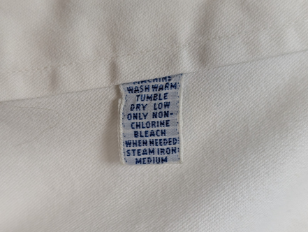 Chemise Ralph Lauren Blanche Logo Bleu Marine M. Longues Taille L (Coupe large)