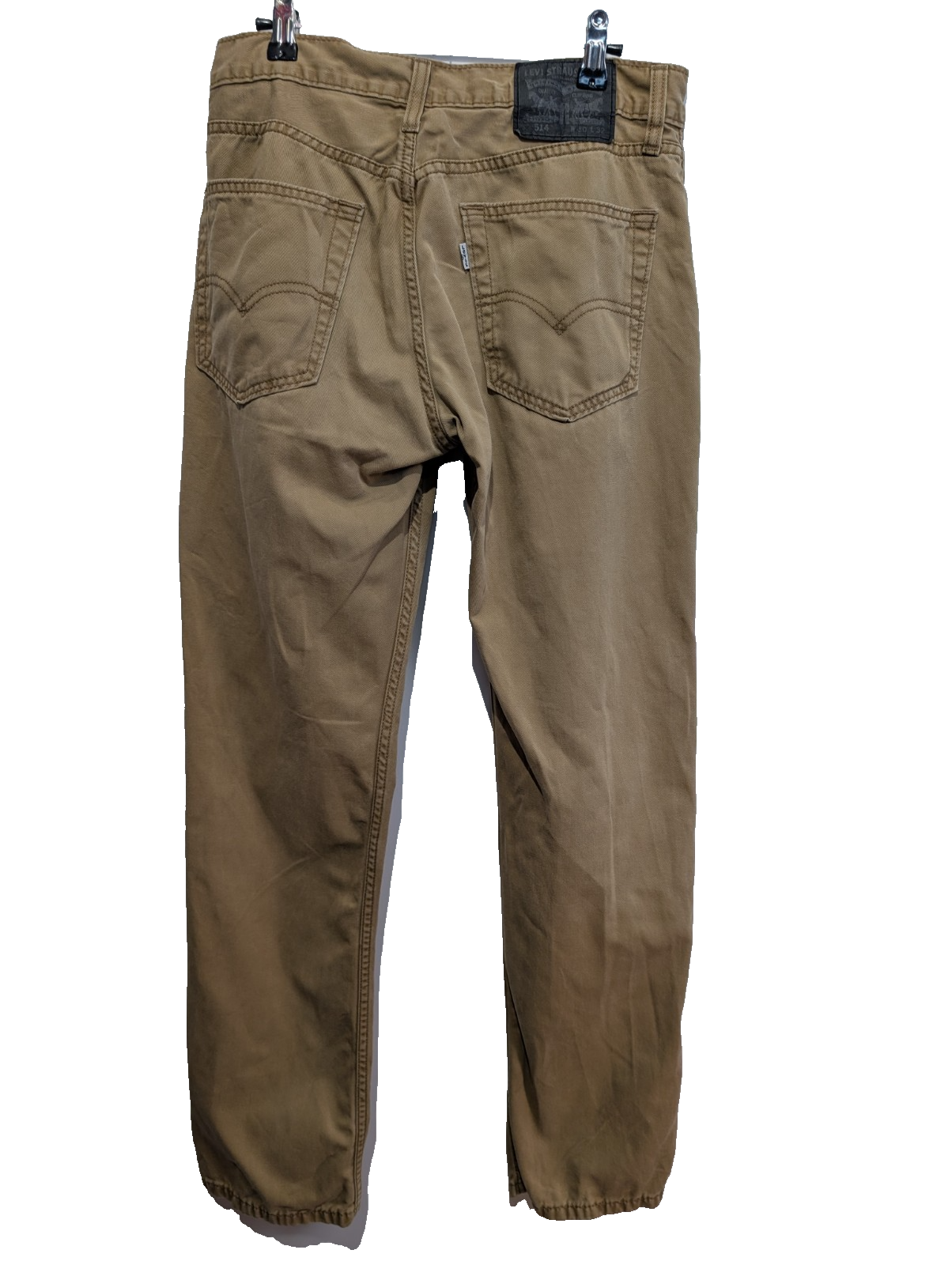 Pantalon Chino Levi's 514 W30 L32 Marron Clair Homme Coupe Jean Straight 👖🪵✨