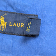 Ralph Lauren Chemise L Bleu Uni Logo Rose Fluo Manches courtes