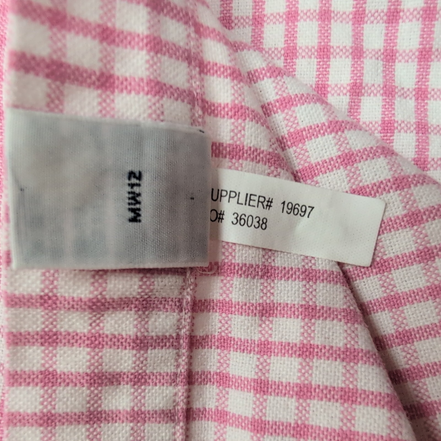 Chemise Ralph Lauren XXL Rose Carreaux Oxford Coton Logo Marron Manches Courtes