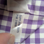Chemise Ralph Lauren violet logo vert petits carreaux taille XXL #2578