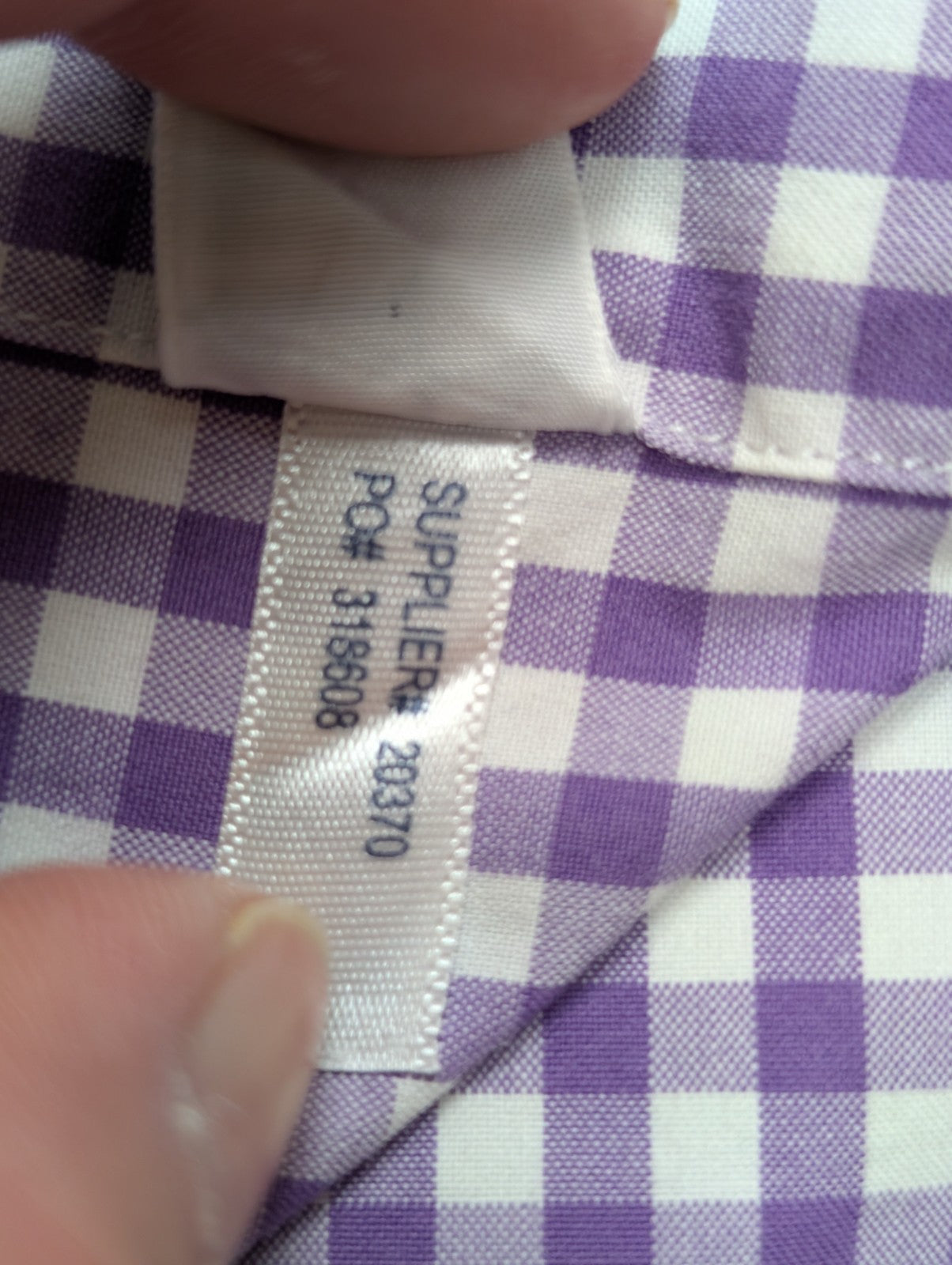 Chemise Ralph Lauren violet logo vert petits carreaux taille XXL #2578