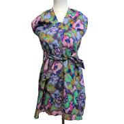 Robe Pimkie T36 Multicolore Motif Abstrait Dos Nu Neuve Étiquette