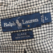 Chemise Ralph Lauren Blake L Noir Blanc Petits Carreaux Shirt Button Down