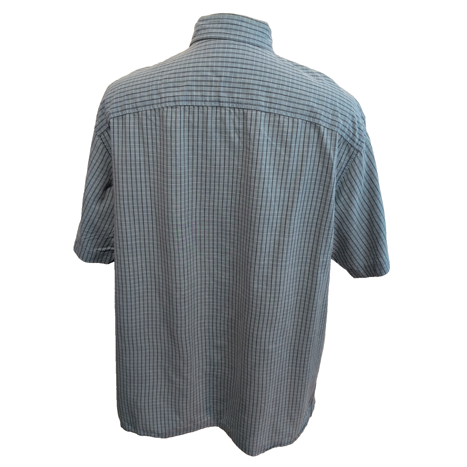 Chemise Columbia Vert Pâle Petits Carreaux Taille XL 100% Coton Manches courtes
