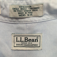 Chemise L.L.Bean Bleu Clair Coton Manches Longues 1 Poche Taille L