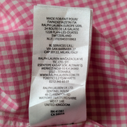 Chemise Polo Ralph Lauren Shirt M L Classic Fit Vichy Rose Stretch Button Down