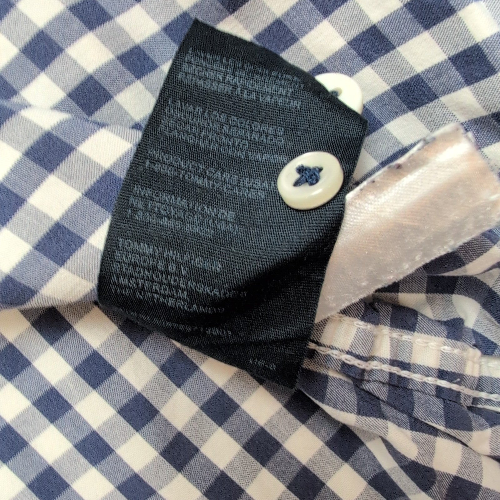 Chemise Tommy Hilfiger à Petits Carreaux Bleu et Blanc - Taille M