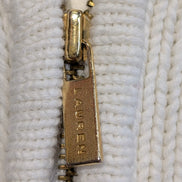 Gilet Zippé Lauren Ralph Lauren Femme Blanc 100% Coton à Capuche Taille L