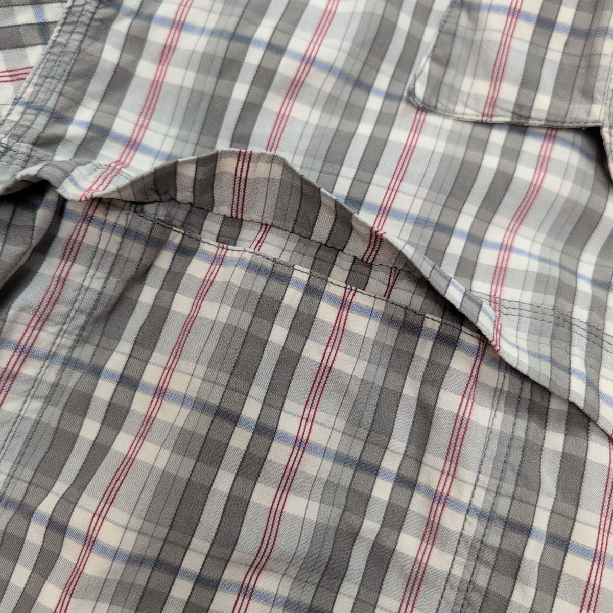 Chemise Carhartt Force 2XL Gris Rouge Carreaux Coton Nylon Manches Courtes