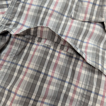 Chemise Carhartt Force 2XL Gris Rouge Carreaux Coton Nylon Manches Courtes
