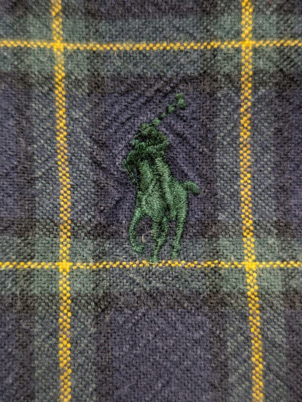 Chemise RALPH LAUREN Carreaux Bleu Marine et Jaune - Taille M