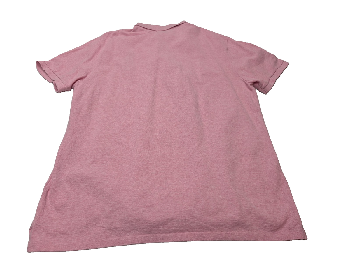 Polo manches courtes Polo Ralph Lauren Big Pony rose XXL Custom Slim Fit