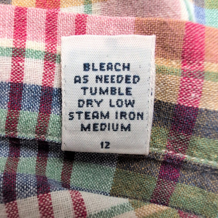 Chemise Ralph Lauren Blair XL Rouge Bleu Carreaux Manches courtes