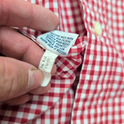 Chemise Ralph Lauren XL rouge à carreaux 100% coton sans logo