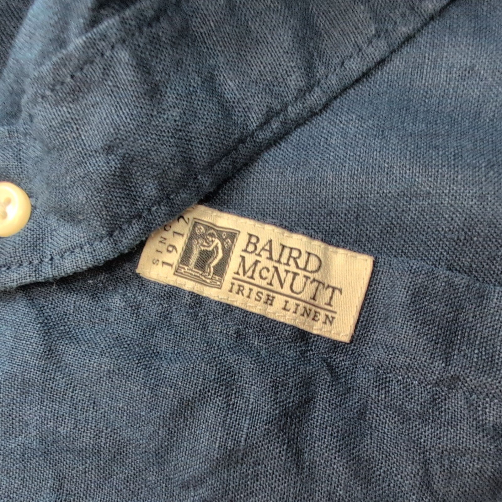 J.Crew chemise slim bleu marine lin Baird McNutt taille L
