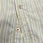 Levi’s chemise western rayures vert bleu boutons pression ambre taille L
