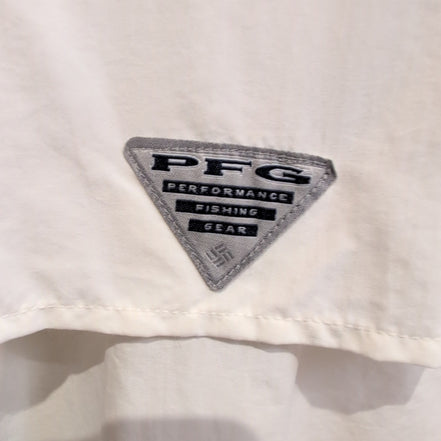 Chemise COLUMBIA PFG Homme XL/XXL Blanche Technique Manches Longues Poches