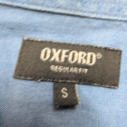 Chemise Oxford S 100% Lin Bleu Regular Fit Manches Longues Vintage