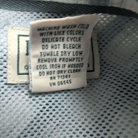 Chemise L.L. Bean Nylon kaki à carreaux taille M #142e