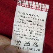 Gilet Rouge à Capuche XT Ceinture Style Cape - Matière Fluide - Taille S