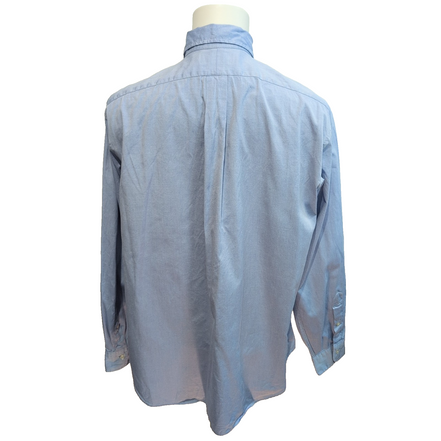 Chemise Ralph Lauren Classic Fit Bleu Clair Logo Bleu Marine XL Coton