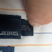 Chemise Polo Ralph Lauren Yarmouth ML Gris Rayures Oxford Shirt Button Down