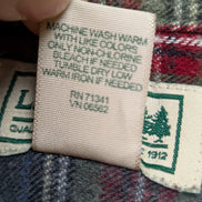 🔥 CHEMISE FLANELLE L.L. BEAN XL (TG) CARREAUX ROUGE GRIS QUALITÉ