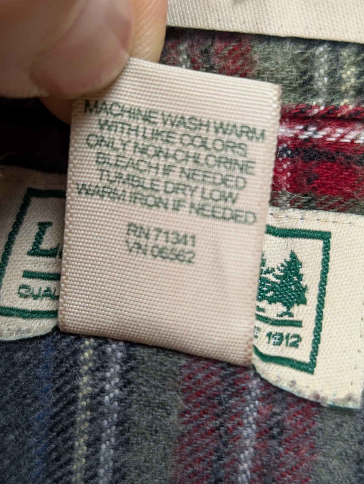 🔥 CHEMISE FLANELLE L.L. BEAN XL (TG) CARREAUX ROUGE GRIS QUALITÉ