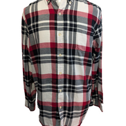 Chemise CHAPS Homme L Coton Flanelle Rouge Noir Blanc Tartan |278S