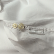 Chemise Ralph Lauren L blanc uni manches courtes logo bleu marine coton
