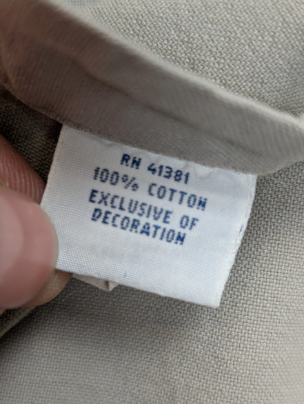 Chemise Ralph Lauren M Crème Ivoire Shirt Button Down Coton Manches Longues 3141