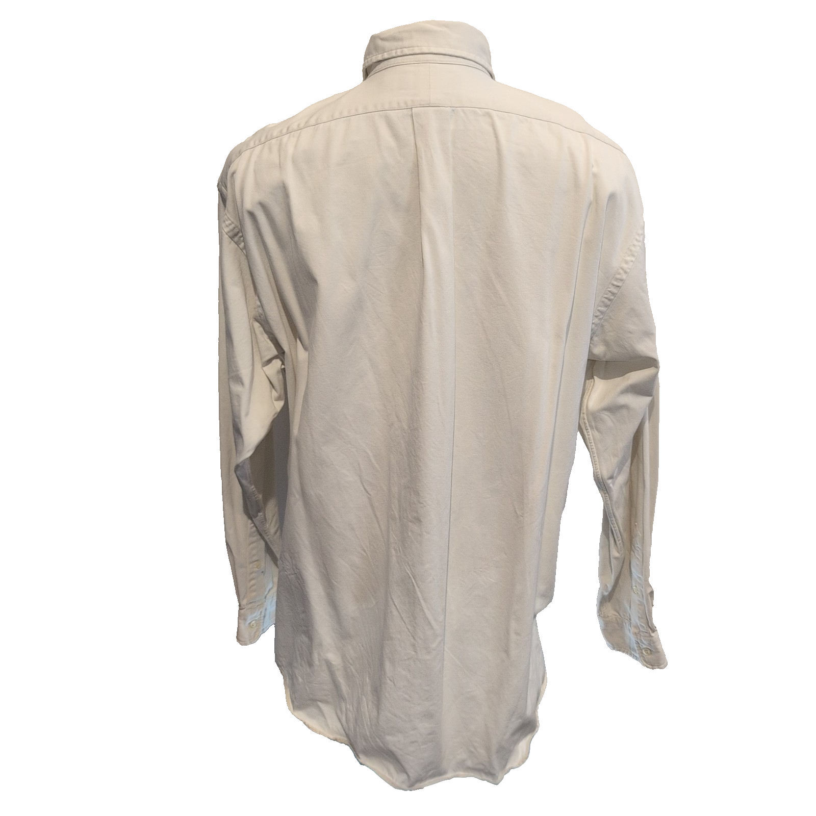Chemise Ralph Lauren XL Vintage Blanche Coton Lourd Logo Bleu