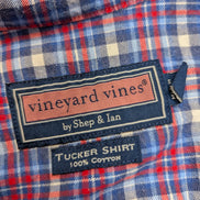Chemise Flanelle VINEYARD VINES S Coton Bleu Rouge Logo Baleine |281S
