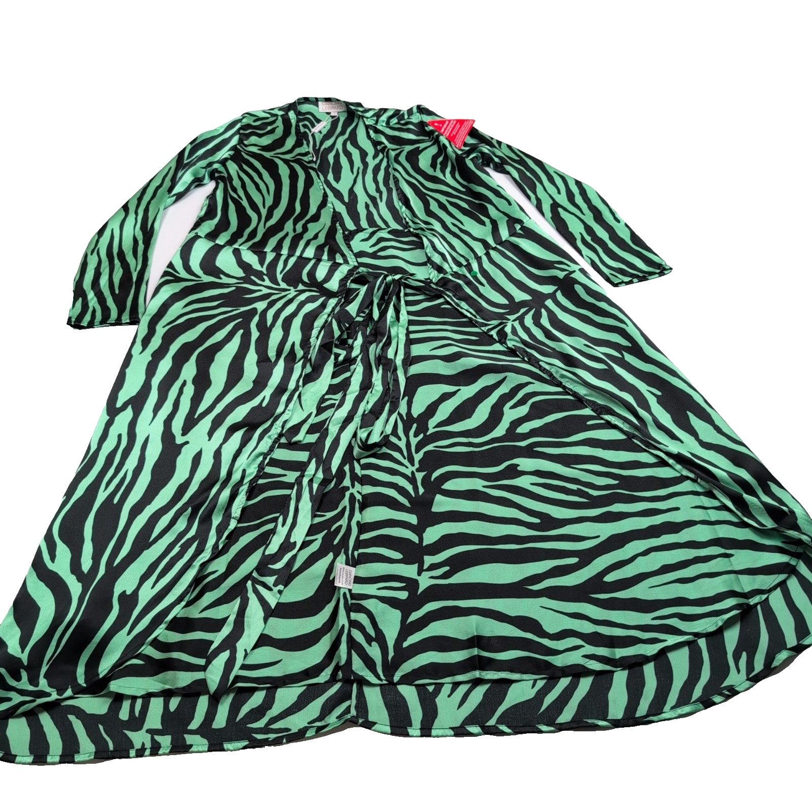 Déshabillé Kimono Dancing Leopard S/M Vert Noir Zèbre NEA Ceinture