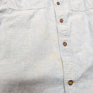 Chemise Carhartt M Bleu Uni Original Fit Workwear Ripstop manches courtes