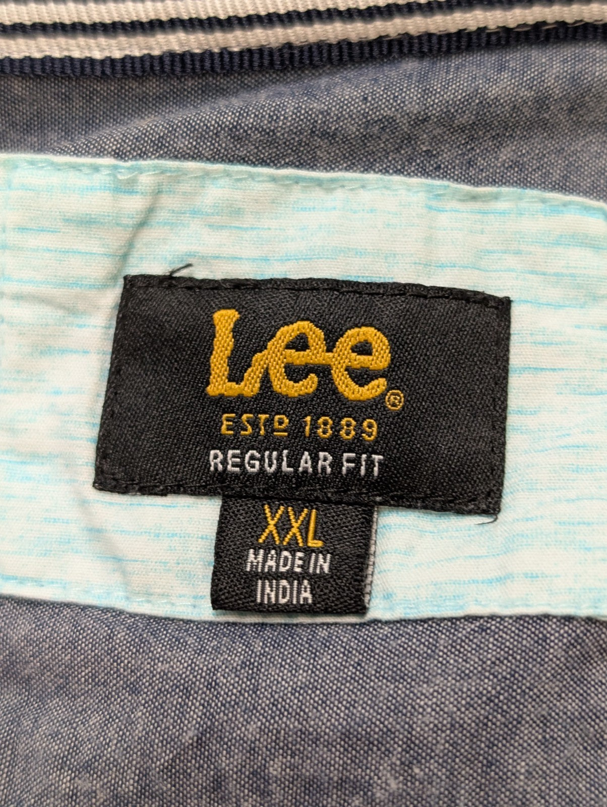 Chemise manches courtes Lee bleu ciel uni Homme taille XXL