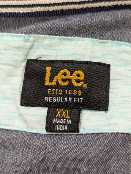 Chemise manches courtes Lee bleu ciel uni Homme taille XXL