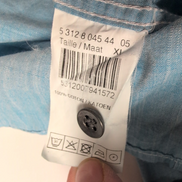 Chemise Armand Thiery XL Bleu Broderies Poitrine Manches Courtes Coton