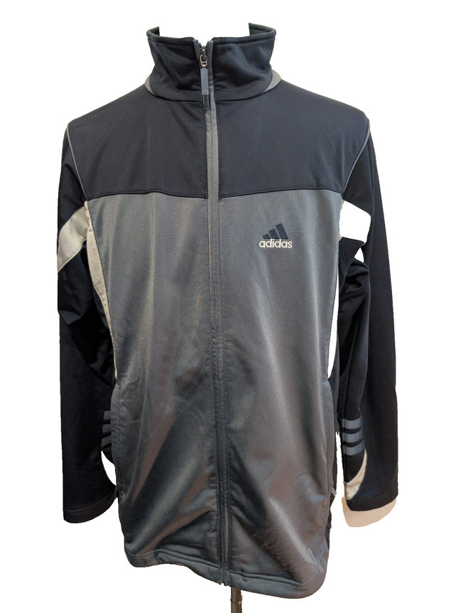 Veste Adidas Grise Taille XL (Taille Grand - voir mesures) Zips Poignets Sport