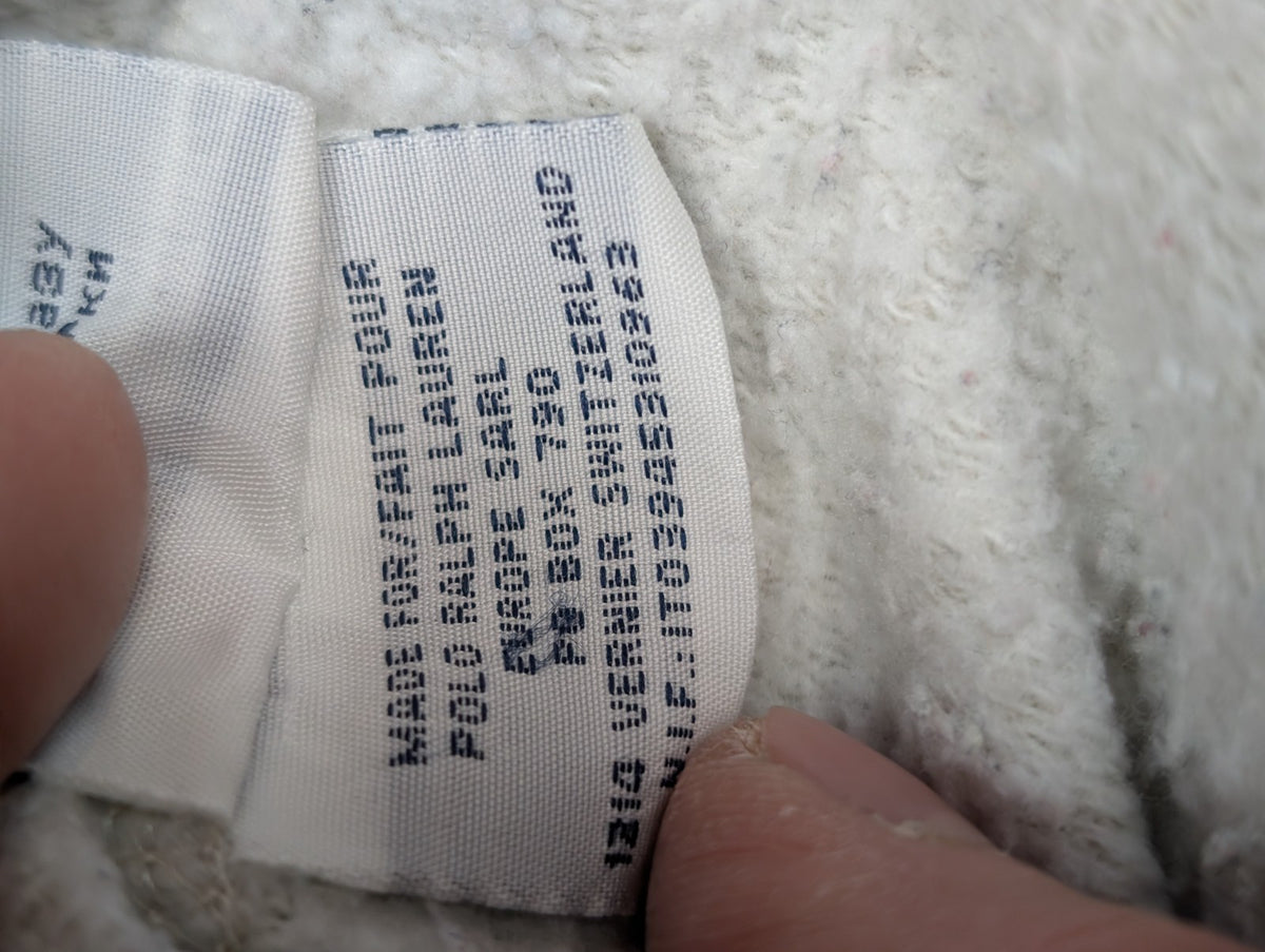Veste Polo Ralph Lauren crème S capuche doublée motif aztèque logo noir
