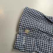 Chemise Ralph Lauren Homme M Bleu Petits Carreaux Logo Rouge Vintage