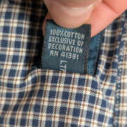 CHEMISE Polo Ralph Lauren Homme M Carreaux Bleu Marine Marron Logo Rouge