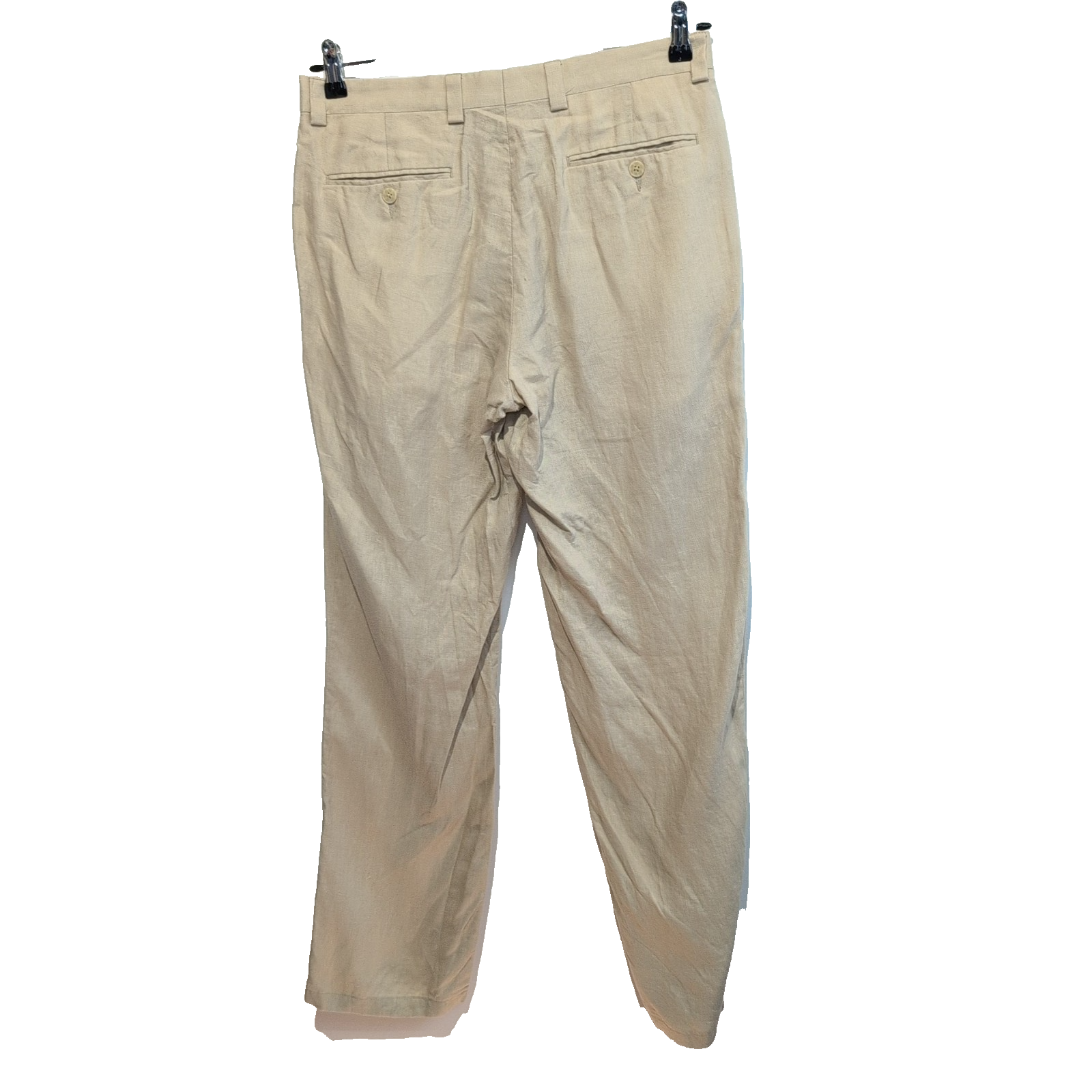 Pantalon Calvin Klein 100% Lin Crème Chino Taille W32 (voir mesures)