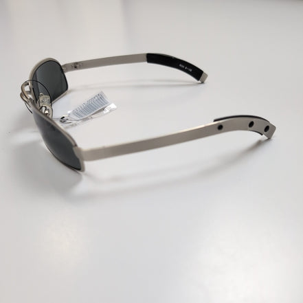 Lunettes de soleil Y2K Rectangulaires Gris Satiné Branches Larges Robustes