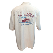 Chemise Hawaïenne Tommy Bahama 100% Soie 2XL Surf Roll Sushi Bar
