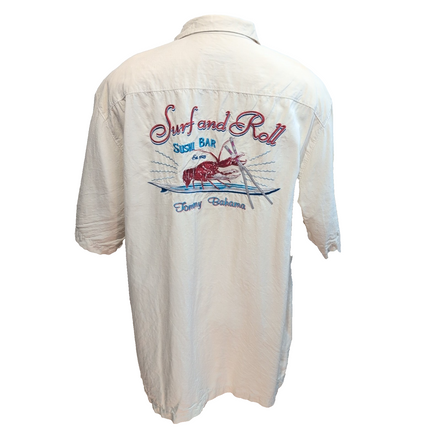 Chemise Hawaïenne Tommy Bahama 100% Soie 2XL Surf Roll Sushi Bar