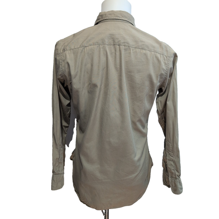 Chemise Creighton Made in USA S 14½ Marron Clair Poplin Coton Homme